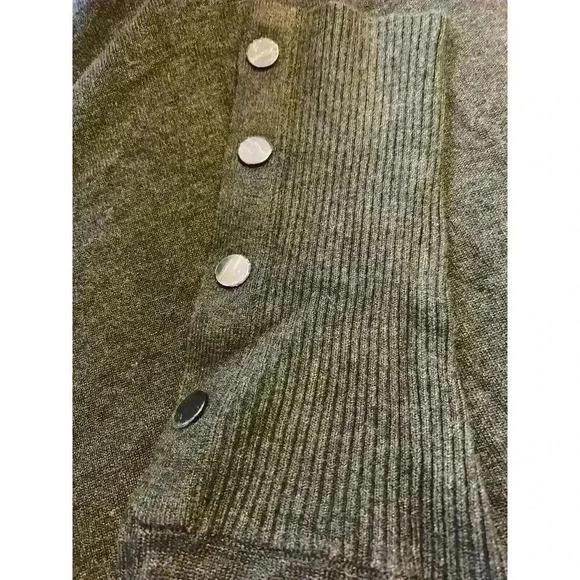 Alfani Women's‎ Turtleneck Oversized Poncho Sweater Dark Grey Coal Size M - Picture 4 of 6